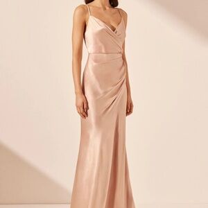 Shona Joy La Lune Cross Draped Maxi Dress - Desert Rose